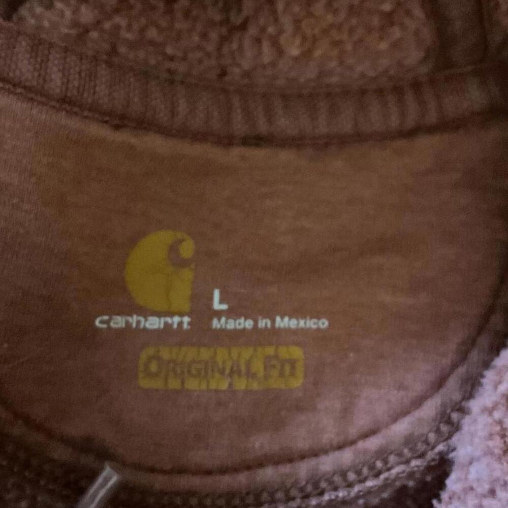 Carhartt Midweight Logo Sleeve Graphic Hoodie - Crabapple Clay  Size Large - Picture 4 of 4